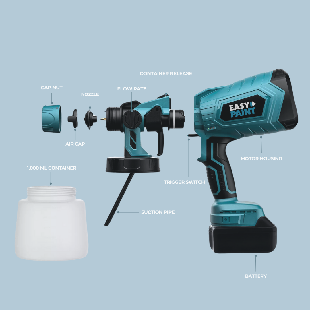 Easy Paint - Cordless Paint Sprayer (2x Batteries Included)